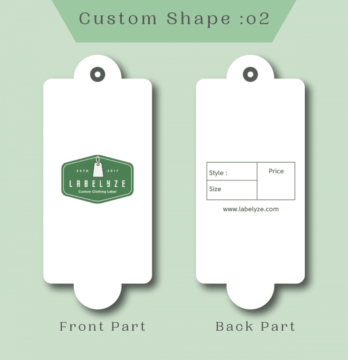Custom Hang Tag- Custom Shape 02