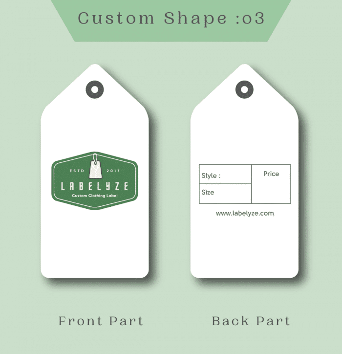 Custom Hang Tag- Custom Shape 03