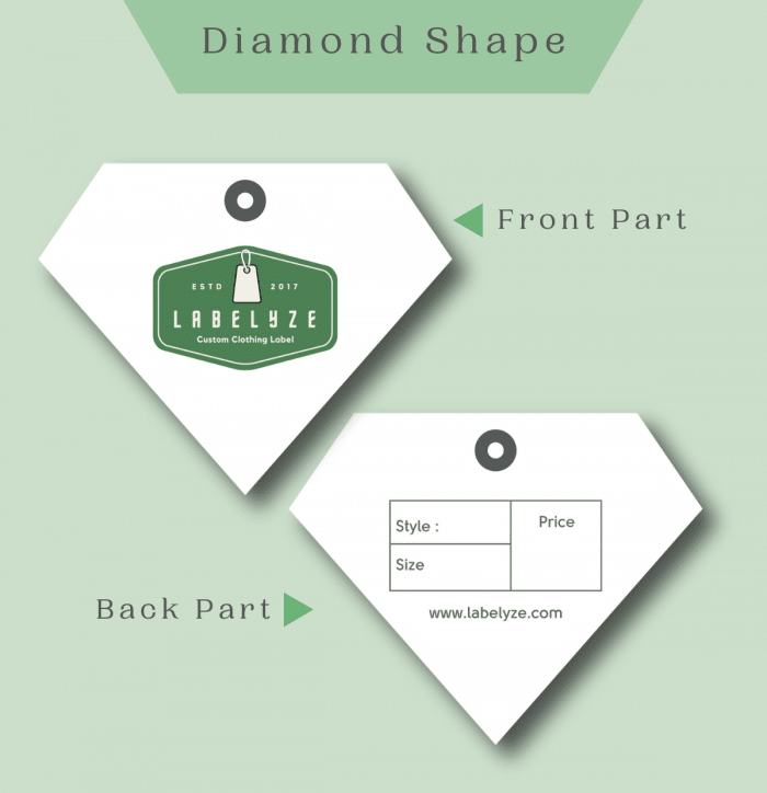 Custom Hang Tag- Diamond Shape