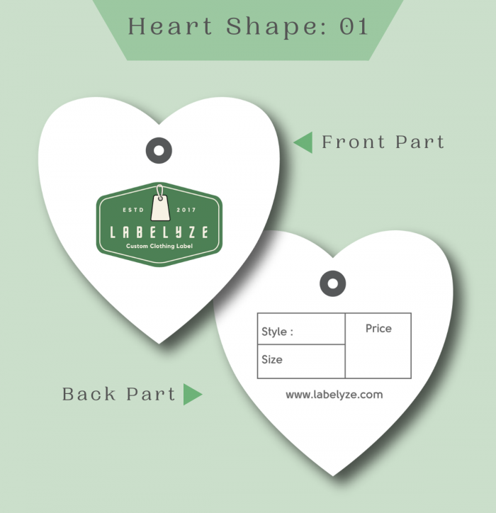 Custom Hang Tag- Heart Shape 01