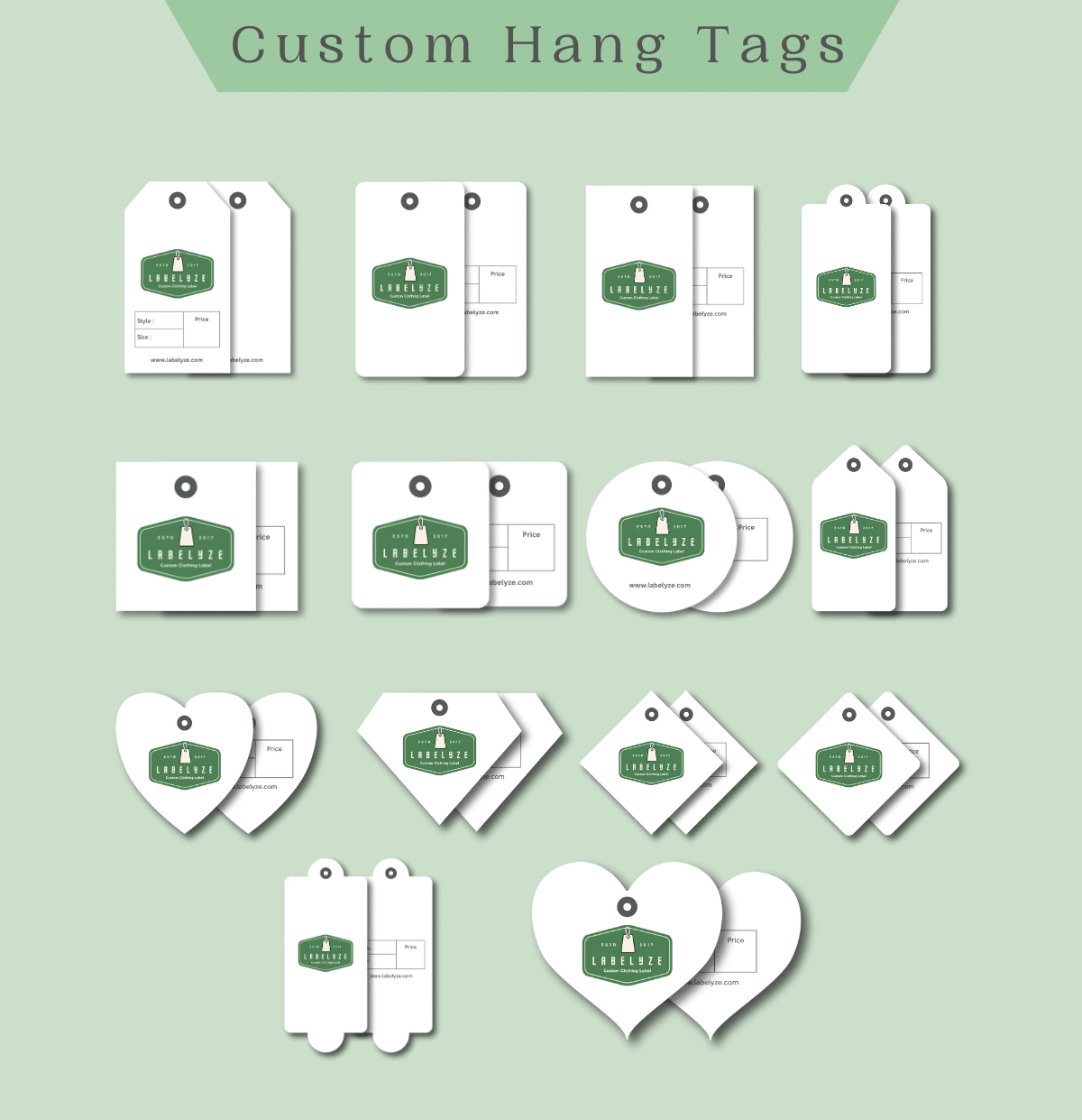 Source price tags wholesale made by tags for clothing hang tags