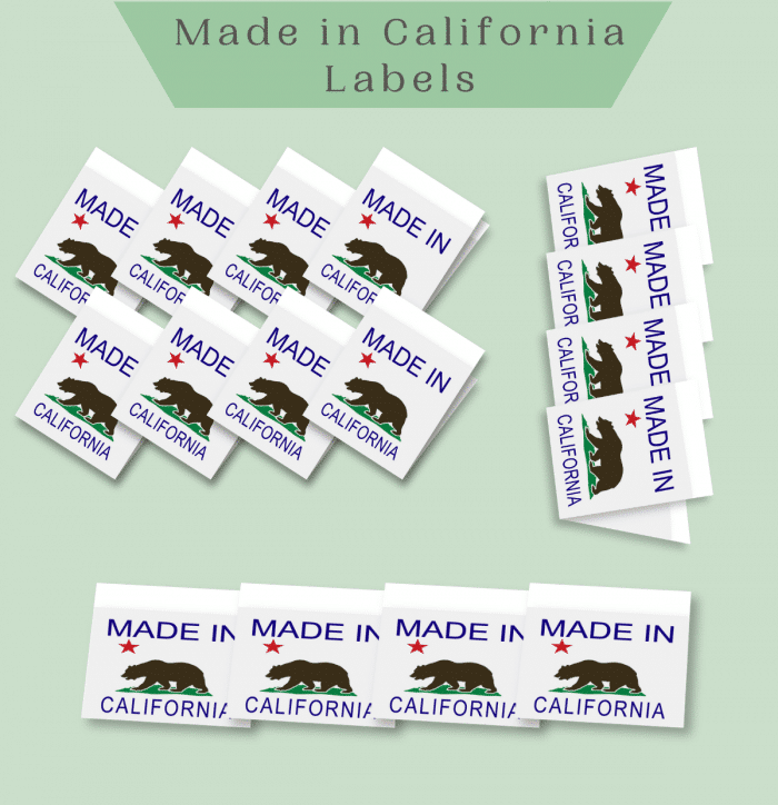 Made in CALIFORNIA labels -Premade Labels by Labelyze