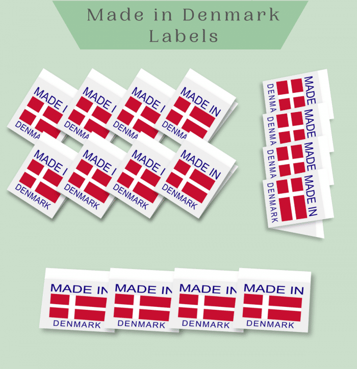 Made in DENMARK labels -Premade Labels by Labelyze