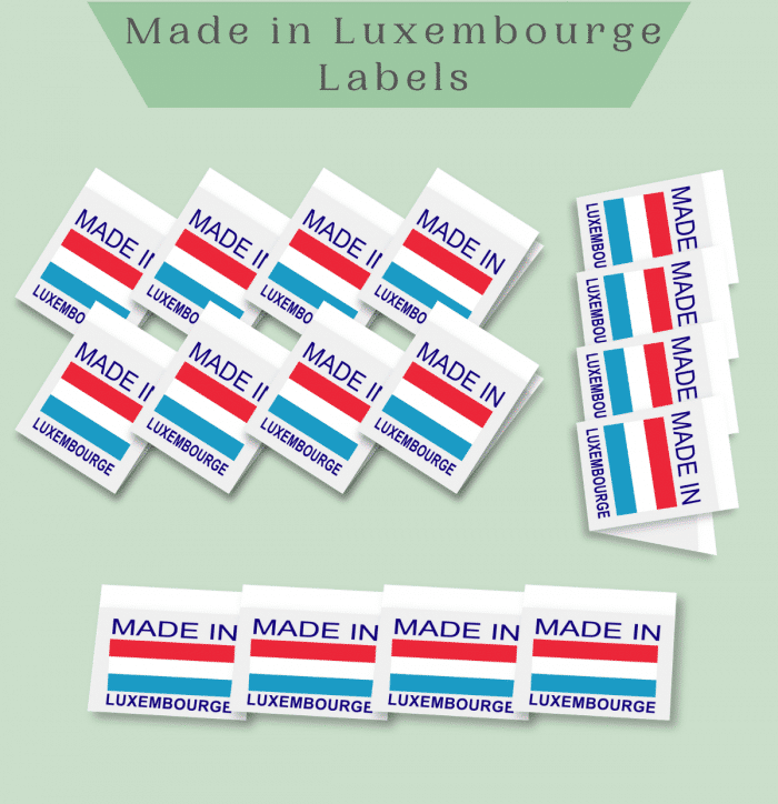 Made in LUXEMBOURGE labels -Premade Labels by Labelyze