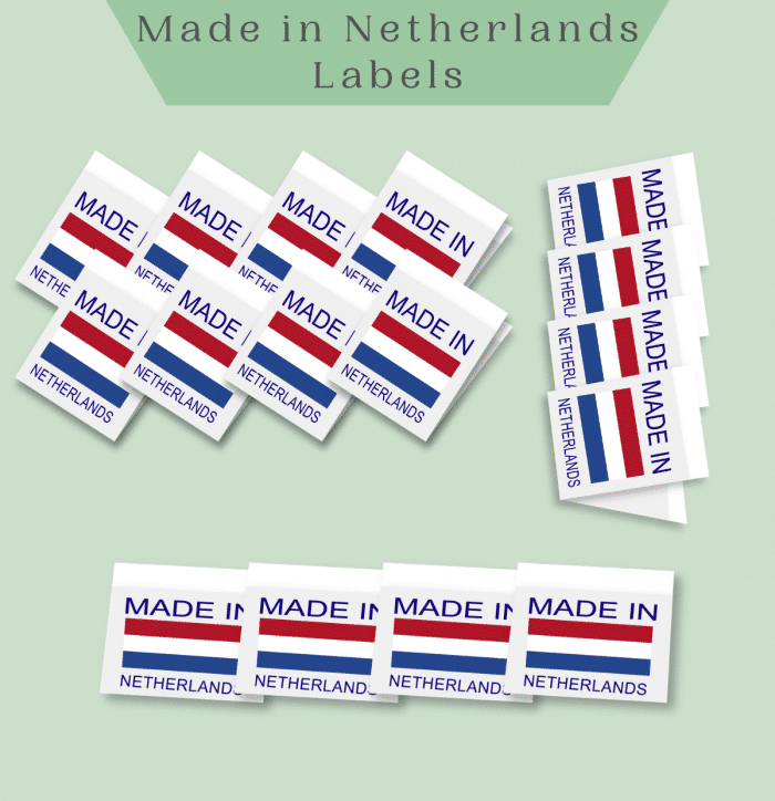 Made in NETHERLANDS labels -Premade Labels by Labelyze