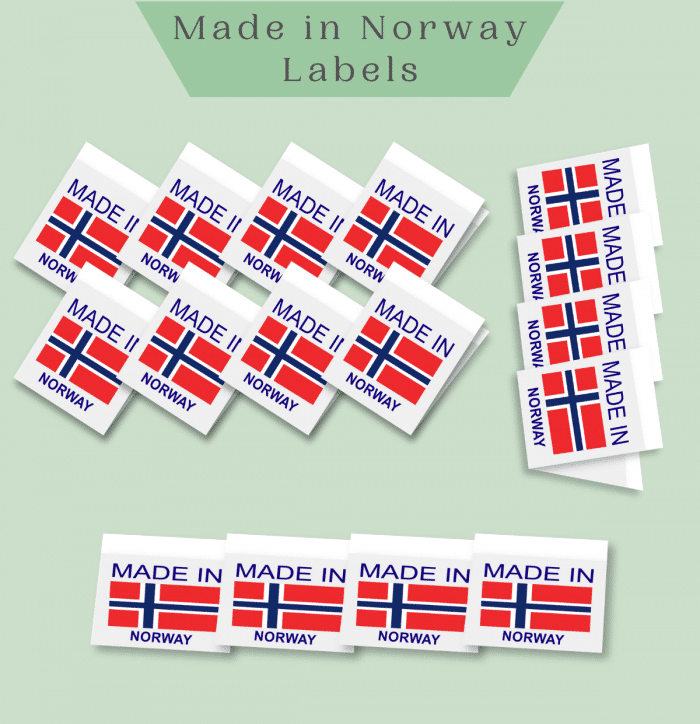Made in NORWAY labels -Premade Labels by Labelyze