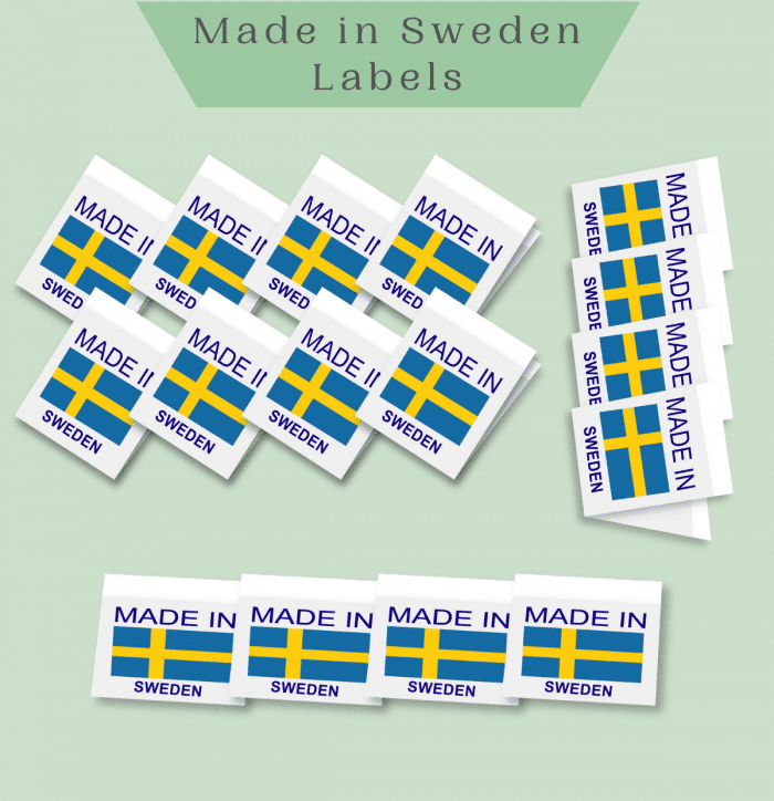 Made in SWEDEN labels -Premade Labels by Labelyze