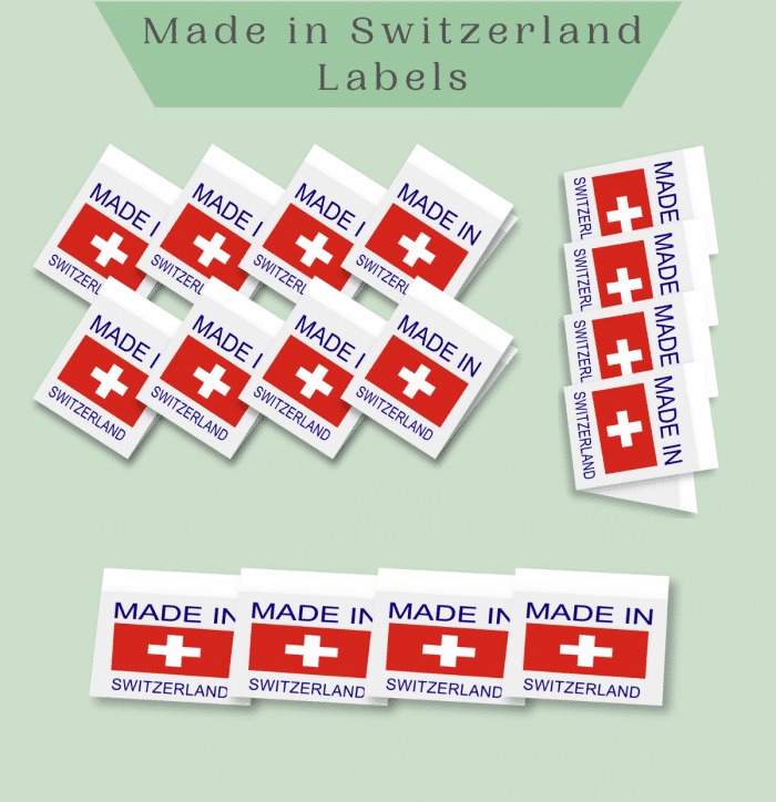 Made in SWITZERLAND labels -Premade Labels by Labelyze