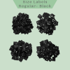 Woven Size Labels- Regular Black - Labelyze